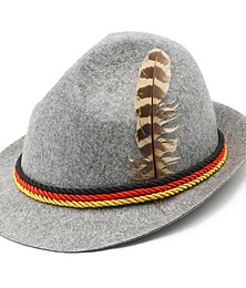 halpa -Karnevaali Asu Tirolilainen hattu Tirolerhut baijerilainen Wiesn Perinteinen Tyyli Niityt Miesten Perinteinen tyyli kangas Hattu