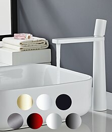billiga -tvättställsblandare - klassisk galvaniserad / målad ytbehandling centerset enkelhandtag ett hålbadskranar