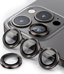 voordelige -1 set Cameralensbeschermer Voor Apple iPhone 16 iPhone 15 Pro Max Plus iPhone 14 Pro Max iPhone 13 iPhone 12 Aluminiumlegering Anti-vingerafdrukken Diamant Glitterglans Krasbestendig