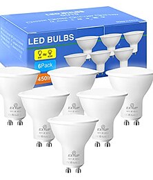 economico -12 pz 6 pz 6 w faretto binario led lampadina 600lm gu10 20 perline led smd 2835 60 w alogena equivalente caldo bianco freddo 110-240 v