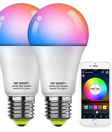 זול -6 יחידות 10w wifi נורת led חכמה עובדת עם אלכסה&amp; google dimmable a19 a60 e26 e27 rgbcct שינוי צבע ללא צורך ברכזת
