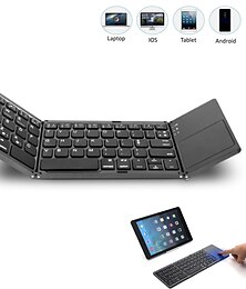 cheap -Wireless Bluetooth Foldable Keyboard Portable Ultra Slim Lightweight Keyboard with Rechargeable Battery 64 Keys