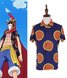 abordables -One Piece Monkey D.Luffy Chemisier / Chemise Anime Dessin Animé Animé 3D Art graphique Style de rue Pour Homme Adulte Rentrée scolaire Impression 3D