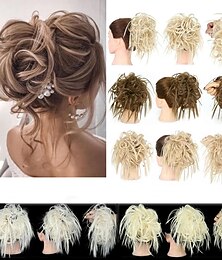 economico -A cordoncino Code Classico / Da donna / Facile da indossare Capelli sintetici Pezzo di capelli Estensione capelli Ricci sciolti / Onda naturale 8" Festa / Serata / Da tutti i giorni / Da mare