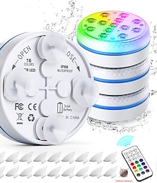 economico -Submersible lights 13 leds pool pond light rgb with remote underwater night light ip68 magnet bright lamp for pond aquarium new 2022