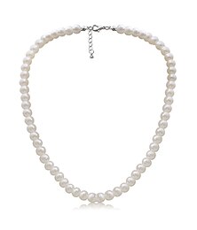 billige -Strands halskjede Perlehalskjede For Dame Perle Fest Bryllup Avslappet Perle Imitert Perle