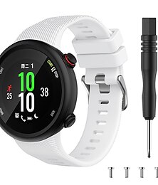 billige -Klokkerem til Garmin Forerunner 45S Forløper 45 Silikon Erstatning Stropp Vanntett Justerbar Pustende Sportsrem Armbånd