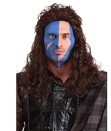 economico -braveheart william wallace parrucca parrucca cosplay sintetica parrucche di halloween