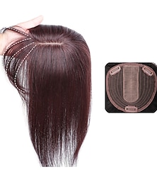 cheap -Wig Female Head Replacement Piece Real Hair Needle Air Bangs Replacement Block Real Hair Wig Piece