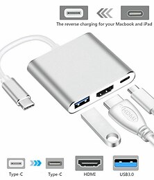 abordables -LITBest USB 3.0 de USB C Moyeux 6 Les ports OTG Concentrateur USB avec HDMI 1.4 USB 3.0 de USB C USB3.0 * 1 Livraison de puissance Pour