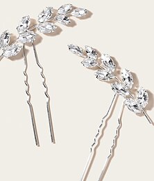abordables -Vestimenta de Cabeza Tocados Pin de pelo Legierung Boda Ocasión especial Boda Nupcial Con Cristales / diamantes de imitación Celada Sombreros