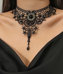 cheap -Necklace Lace Choker Necklace Sexy Punk & Gothic Alloy For Disco Cosplay Carnival Women's Costume Jewelry Fashion Jewelry