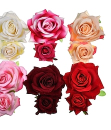 economico -boho chic garland double flanella rosa fermagli per capelli per le donne ragazza fascia per capelli forcella pettine tornante fiore gioielli accessori per capelli