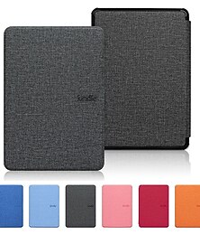 billige -Tablett Etuier Covere Til Amazon Kindle Paperwhite 6,8'' 11 2021 Vanntett Smart automatisk vekking / dvale Helkroppsbeskyttende Ensfarget Oxfordtøy Plast