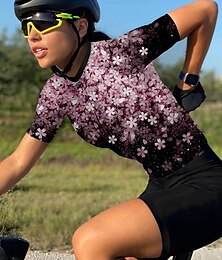abordables -Mujer Maillot de Ciclismo Manga Corta Bicicleta Camiseta con 3 bolsillos traseros MTB Bicicleta Montaña Ciclismo Carretera Transpirable Secado rápido Dispersor de humedad Bandas Reflectantes Amarillo
