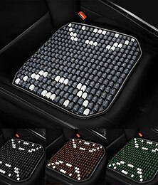abordables -Cojín de asiento de coche con cuentas de madera de verano, transpirable, fresco, universal, para las cuatro estaciones, ventilación, cubierta de asiento de camión, alfombrilla protectora