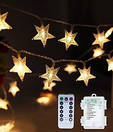 abordables -10m 80leds fée étoiles guirlandes lumineuses télécommande 8 modes étanche fête de mariage jardin patio chambre maison vacances décoration de noël