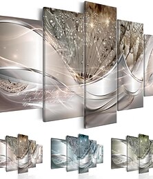 baratos -5 Panels Prints Posters Three-color Dandelion Abstract Wall Art Wall Haniging Home Decoration Gift Rolled Canvas Unframed Unstretched