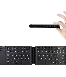 baratos -Mini teclado dobrável sem fio bluetooth teclado sem fio dobrável para ios/android/windows ipad tablet telefone