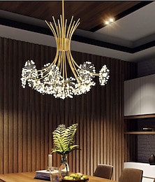 economico -13/19 sentito moderno fuochi d'artificio lampadario g4 lampada cap cristallo dente di leone lampadario d'arte lampada da soffitto in soggiorno camera da letto e sala da pranzo