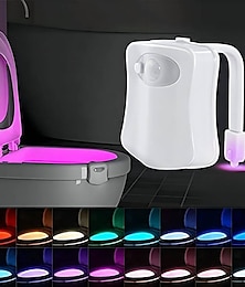 billige -toalett nattlys pir bevegelsessensor toalettlys led nattlampe på toalettet 16/8 farger toalettskålbelysning for baderom