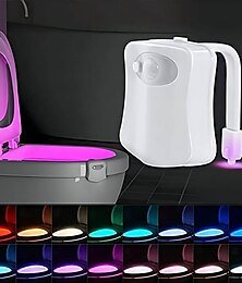 economico -Luce Notturna Per WC Con Sensore Di Movimento Pir Lampada Da Notte A Led Per Bagno 16/8 Colori Illuminazione Della Tazza Del Water Per Il Bagno Del Bagno