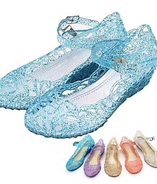 abordables -Frozen Princesas Cenicienta Elsa Baile de Máscaras Zapatos de gelatina Chica Cosplay de película Vintage Moda Ropa de calle Blanco Rojo Azul Víspera de Todos los Santos Carnaval Mascarada Zapatos