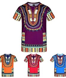 billige -Moderne afrikanske antrekk Grafisk Trykt mønster Til Herre Voksen Karneval Maskerade Fest Festival