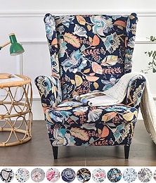זול -כיסא כנף כיסוי ספה מבד ספנדקס כורסת כנף עם כיסוי כרית מושב מגן ריהוט לסלון בדוגמת פרחים
