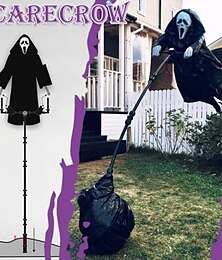 levne -halloween venkovní dekorace terasa děsivý choulostivý výkřik strašák hábit duch strašák výkřik zahradní výzdoba dvorku halloween dekorace kostry