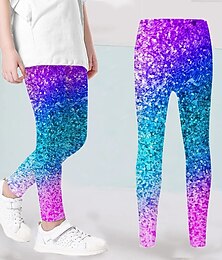 cheap -Girls' 3D Graphic Pants Leggings Fall Winter Active Cute 3D Print Polyester Kids 3-12 Years Outdoor Street Sport Regular Fit