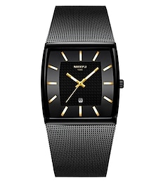 cheap -NIBOSI Blue Square Mens Watches Top Brand Luxury Quartz Watch Men Slim Waterproof Male Wristwatch Men Relogio Masculino 2376