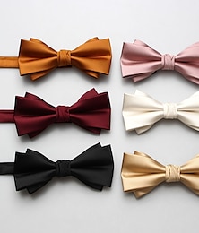 cheap -Men's Bow Tie Fashion Work Wedding Formal Style Classic Retro Bow Solid Colored Formal Work Party Evening