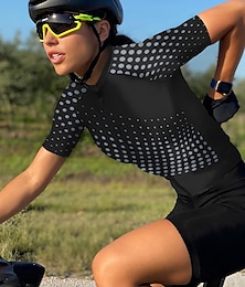 baratos -21Grams Mulheres Camisa para Ciclismo Manga Curta Moto Camisa / Roupas Para Esporte Blusas com 3 bolsos traseiros Ciclismo de Montanha Ciclismo de Estrada Respirável Macio Secagem Rápida Tiras