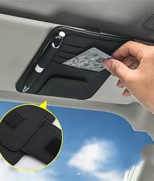 economico -1 pz Organizer per parasole per auto Adatto per occhiali sottili Fashion designer Adatto per occhiali spessi Pelle Per SUV Camion Van