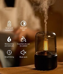זול -מפזר ארומה לאור נרות נייד 120 מ"ל חשמלי usb מכשיר אדים מכונת ערפל קר עם מנורת לילה לד