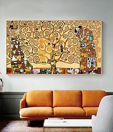 economico -dipinto a mano klimt pittura a olio wall art famoso l'albero della vita pittura decorazione della casa arredamento tela arrotolata senza cornice non allungata