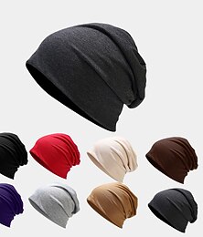 halpa -Miesten Kaikki Pipo Musta Kuten kuvassa Kudottu Yksivärinen / yksivärinen Arki-