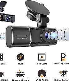 billige -J02 1080p Nytt Design / Full HD / Oppstart automatisk opptak Bil DVR 170 grader Bred vinkel CMOS 1.5 tommers LCD Dash Cam med Nattsyn / G-Sensor / Parkeringsmodus 4 infrarøde LED Bilopptaker / WDR