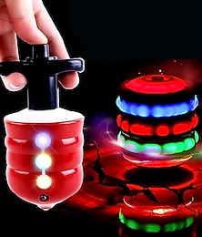abordables -Gyroscope rotatif avec son et lumière LED, toupie style pressage/imitation bois/magnétique clignotant, jouets lumineux pour enfants, cadeau pour garçon&amp;filles