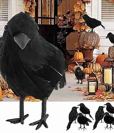 levne -halloween černá vrána rekvizity simulace flocking crow party zásoby ozdoba dekorace