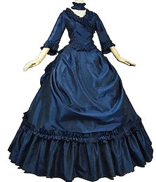 abordables -Rococo Victorienne 18ème Siècle Robe Costume de fête Bal Masqué Manche Volants Marie-Antoinette Grande Taille Robe de bal Femmes Fille Royal Carnaval Mascarade Carnaval Performance Fête / Soirée