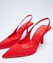 billige -dame hæler pumps dame ankel stropp hæler kontor daglig gradient farget høy hæl spiss tå elegant sexy casual walking syntetisk loafer svart røde sko med rød bunn
