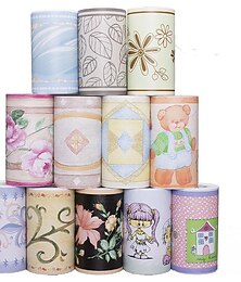 cheap -Cool Wallpapers Flower Geometry Wallpaper Wall Mural Border Waistline Peel and Stick Self Adhesive PVC/Vinyl Floral Modern Wall Decal for Room 10*1000CM*1PC
