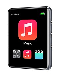 cheap -X60 MP3 Player Bluetooth 5.0 Touch Screen Music Player Portable MP3 Player with Speakers MP3 FM Radio Recording e-Book 1.8 inch Screen MP3 Player Support (128GB)