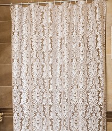abordables -Peva rideau de douche épaissi imperméable et résistant à la moisissure rideau de douche en plastique rideau d'hôtel imperméable rideau de toilette suspendu