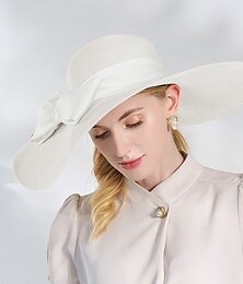 זול -כובעי פוליאסטר לחתונה אלגנטיים עם אבנטים / סרטים / קשת סאטן 1 יחידה חתונה / מסיבה / כיסוי ראש
