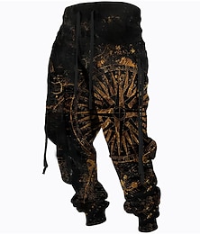 abordables -Homme Joggings Pantalon Jogger Pantalon Cordon Poches latérales Taille elastique Imprimés Photos Confort Respirable Sport extérieur Casual du quotidien Mélange de Coton Eponge Vêtement de rue Design