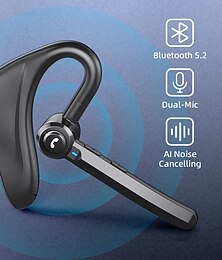 abordables -K510 main libres bluetooth casques Contour d'Oreille Bluetooth 5.2 Reduction de Bruit Conception Ergonomique Charge Rapide pour Apple Samsung Huawei Xiaomi MI Bureau d'affaires