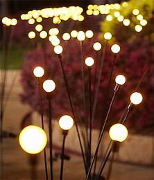 voordelige -2 stuks solar tuinverlichting starburst wuivende update lichten 10 leds solar led light outdoor tuinverlichting vuurwerk firefly wuivende licht landschap verlichting voor werf pad gazon tuin decoratie